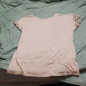 Tan cap sleeve shrit